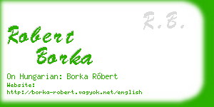 robert borka business card