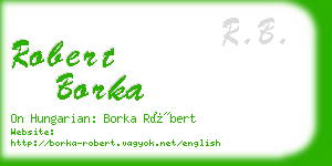 robert borka business card